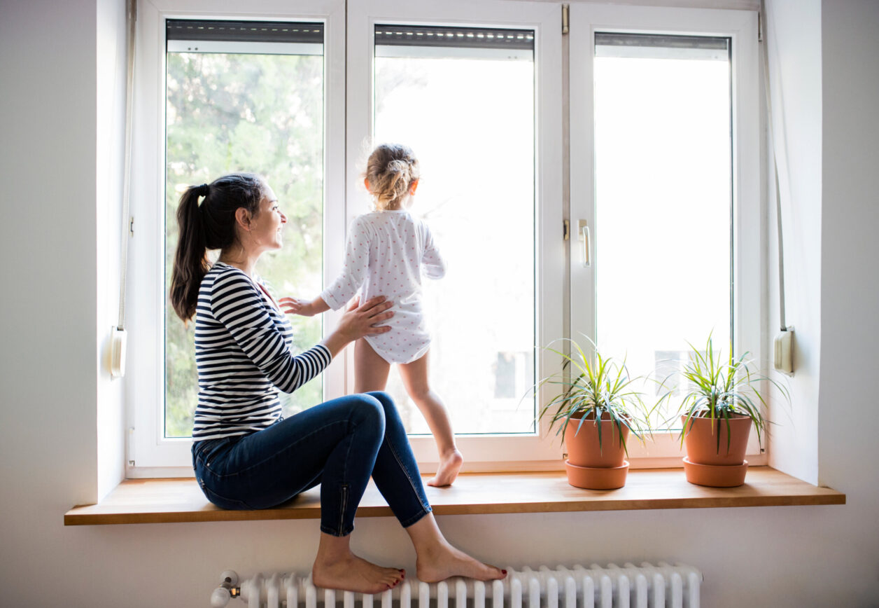 Woman with child with concern of pest